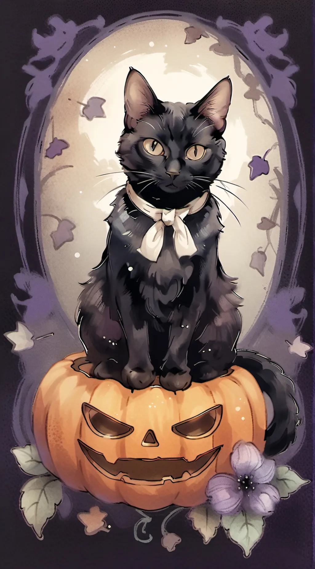 ai character: Happy Halloween!!  background