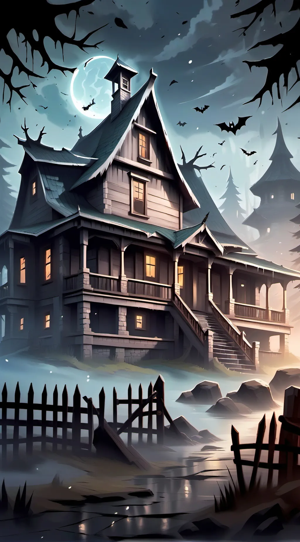 ai character: highschool camp background