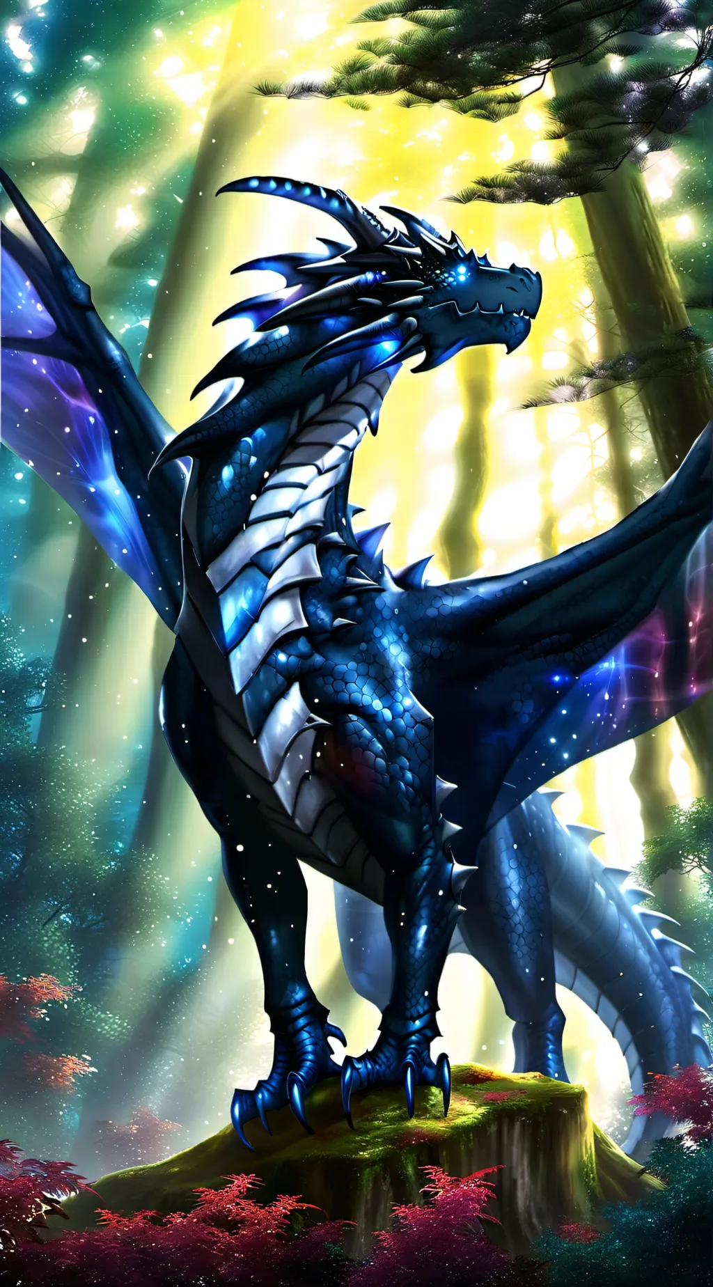 ai character: Blue dragon background