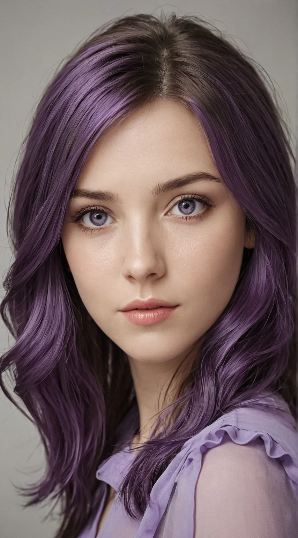 ai character: Violet background