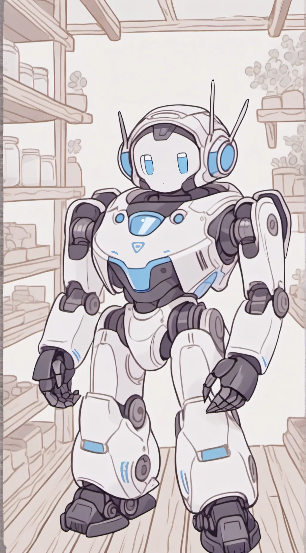 ai character: toby the robot  background