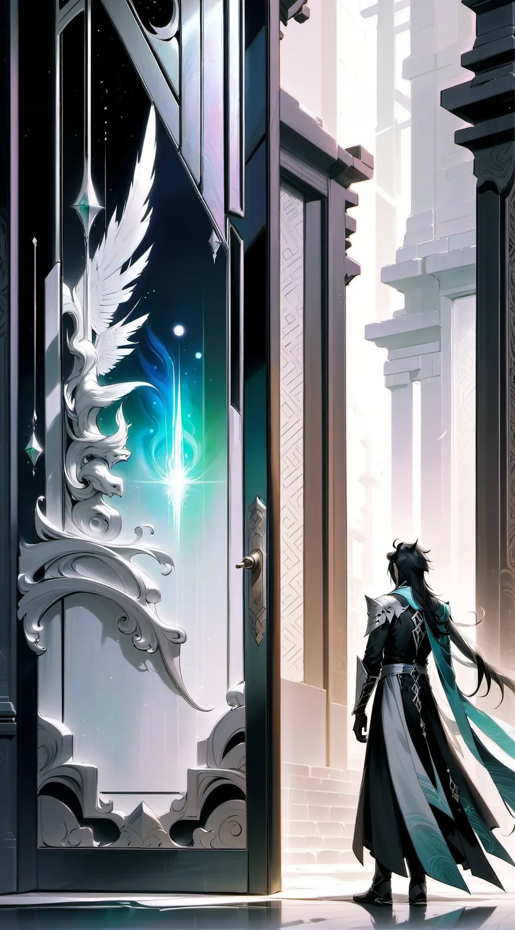 ai character: yin and yang background