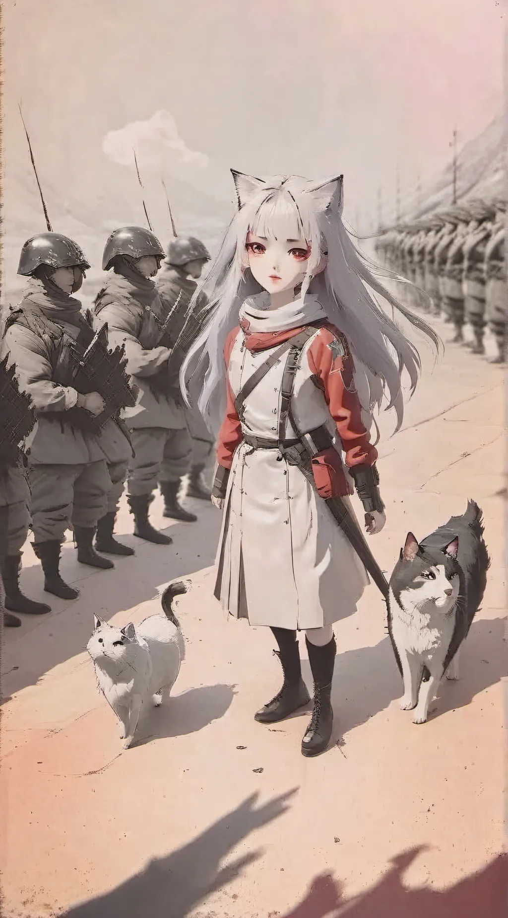 ai character: nekos vs soviets background