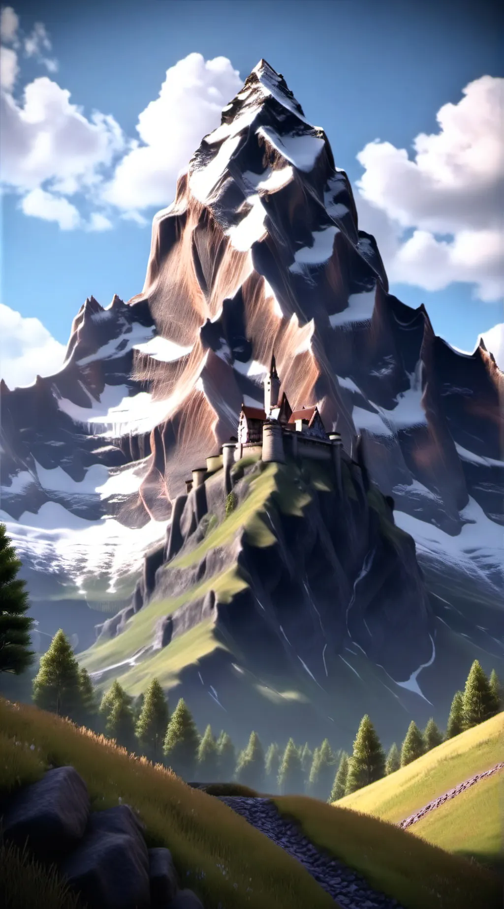 ai character: uppermoons Camping background