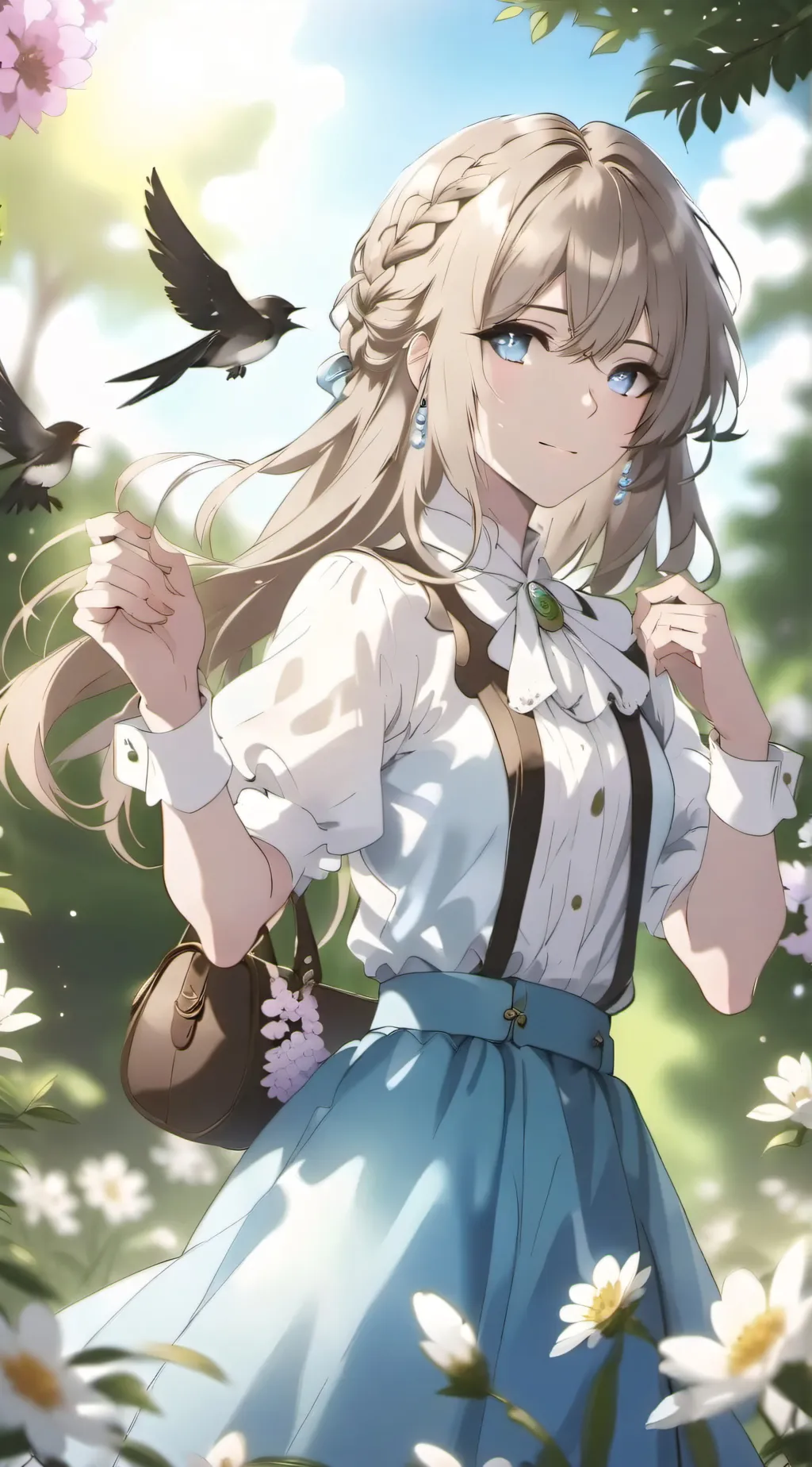 ai character: summer. 💫🦅 background