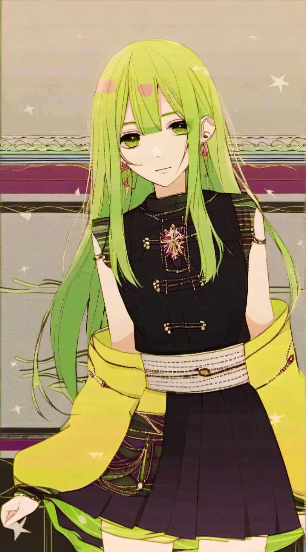 ai character: MHA smile dog background