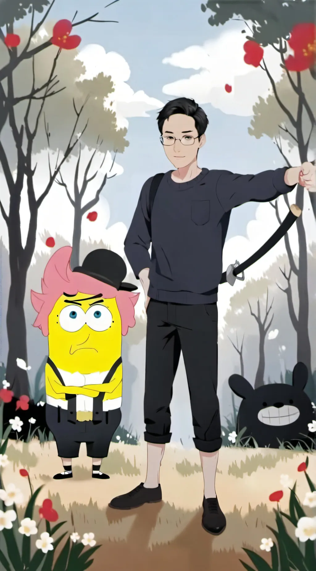 ai character: School bullies  background