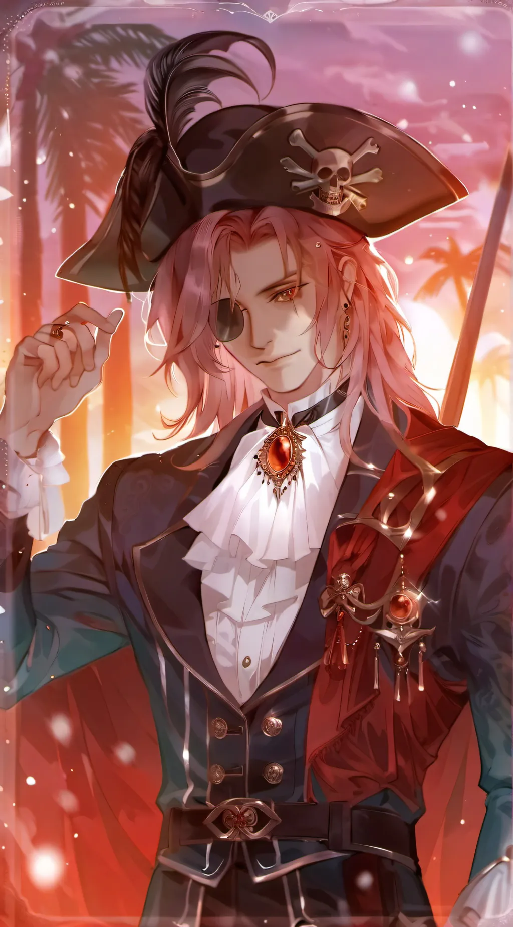 ai character: Techno pirate AU  background