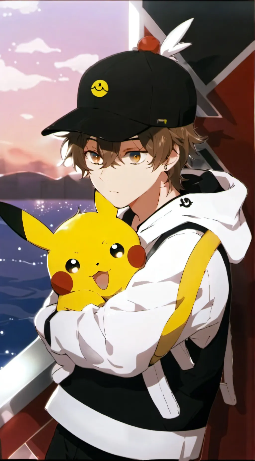 ai character: Pikachu ⚡⚡ background