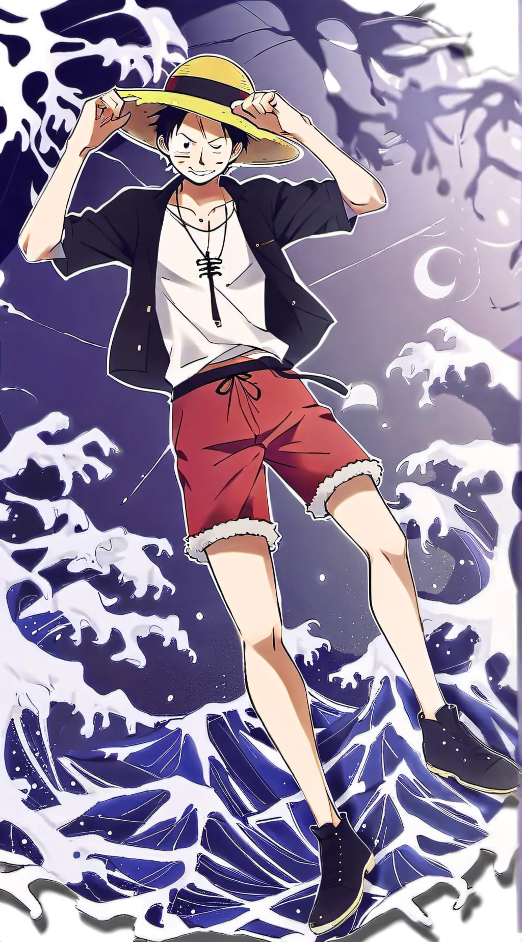 ai character: luffy background