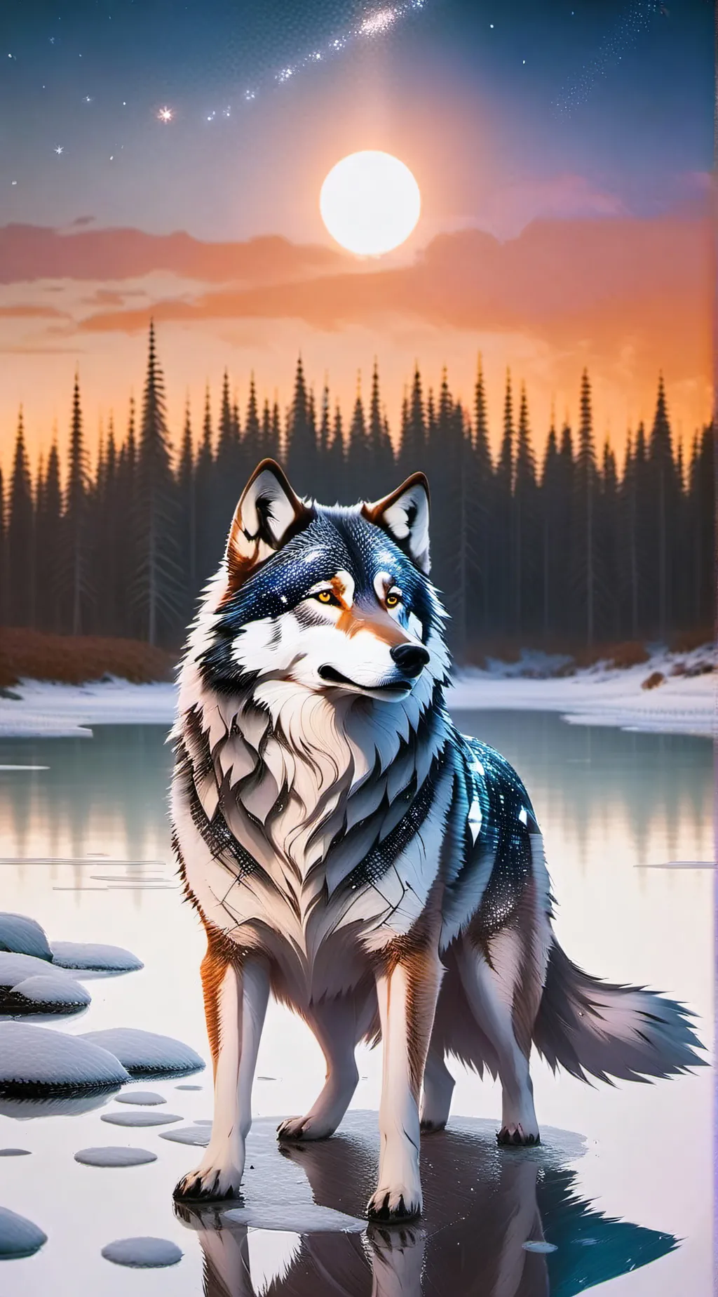 ai character: Sparkles the wolf! background