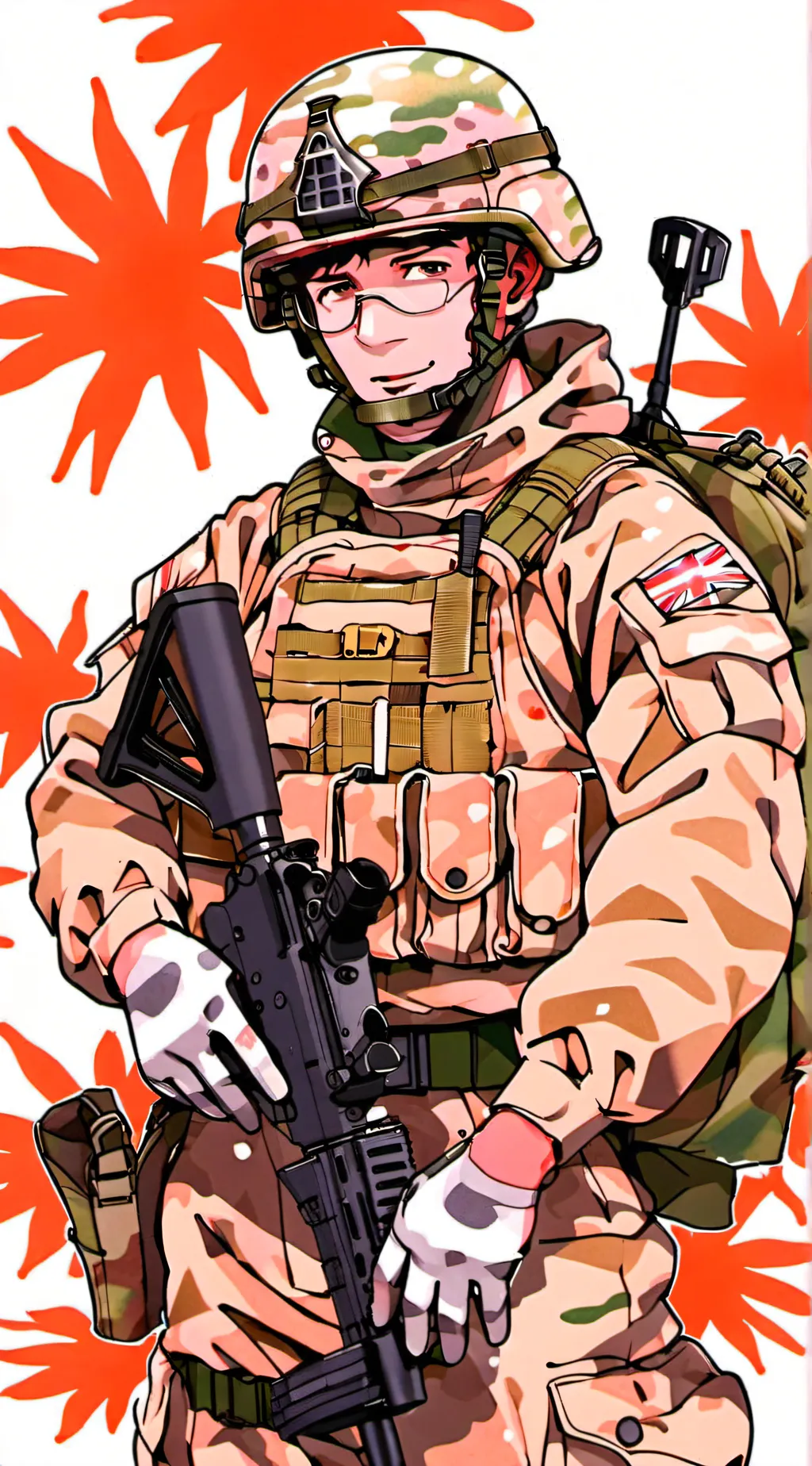 ai character: British soldier background