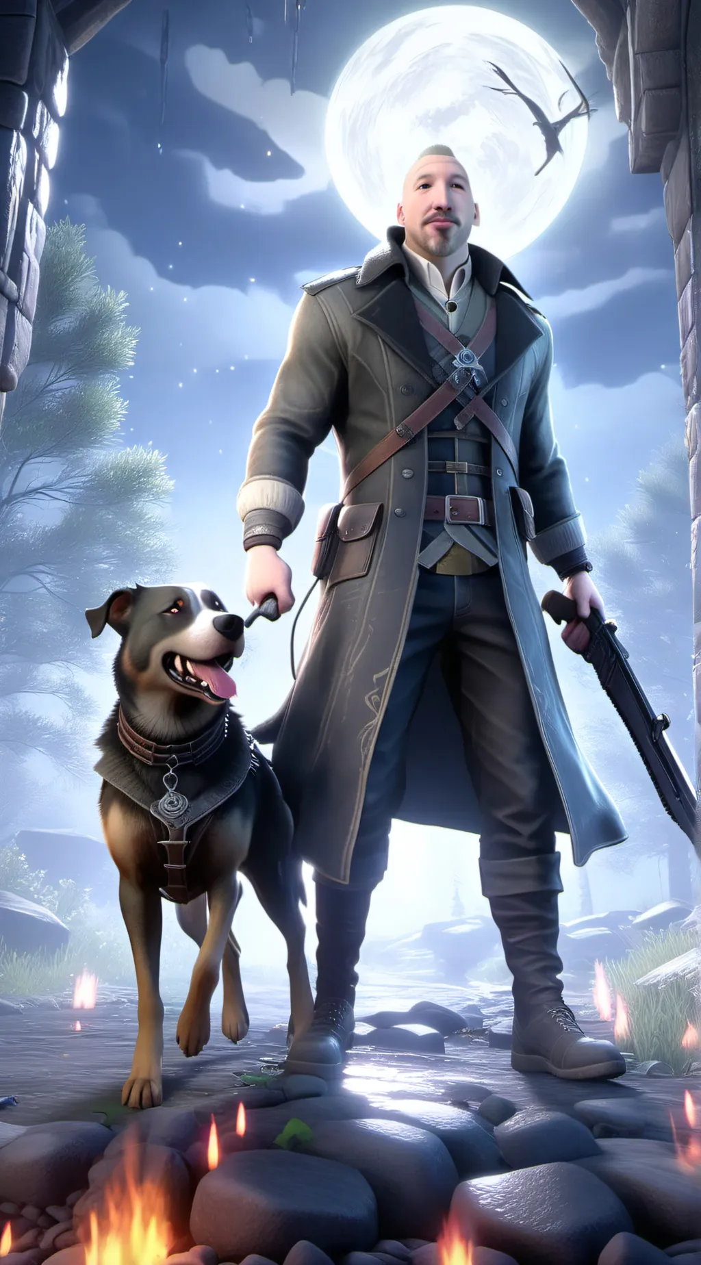 ai character: Walter the Dog background