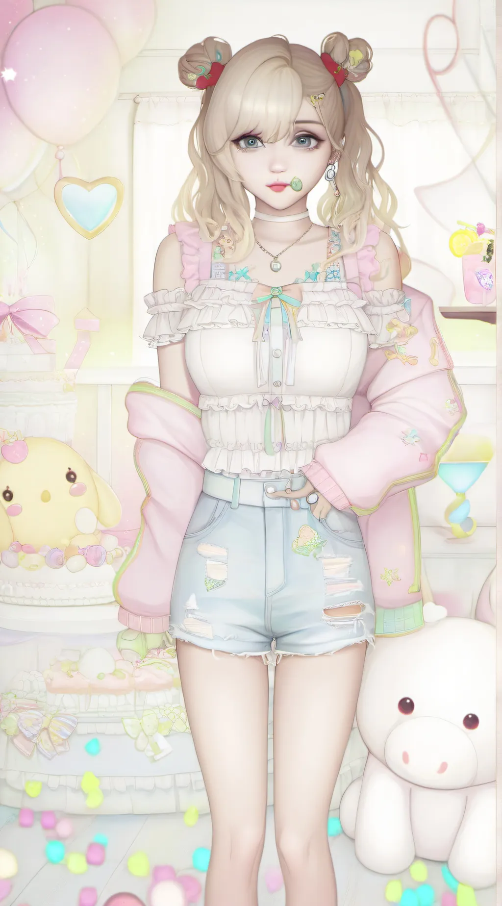 ai character: Miley🩵💙💀 background