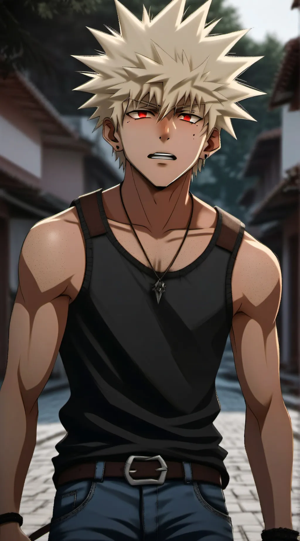 ai character: Bakugou Katsuki background