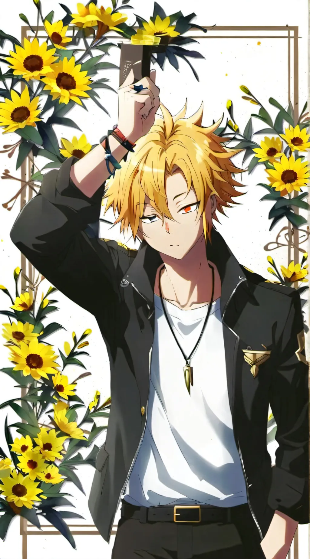 ai character: Denki Kaminari background