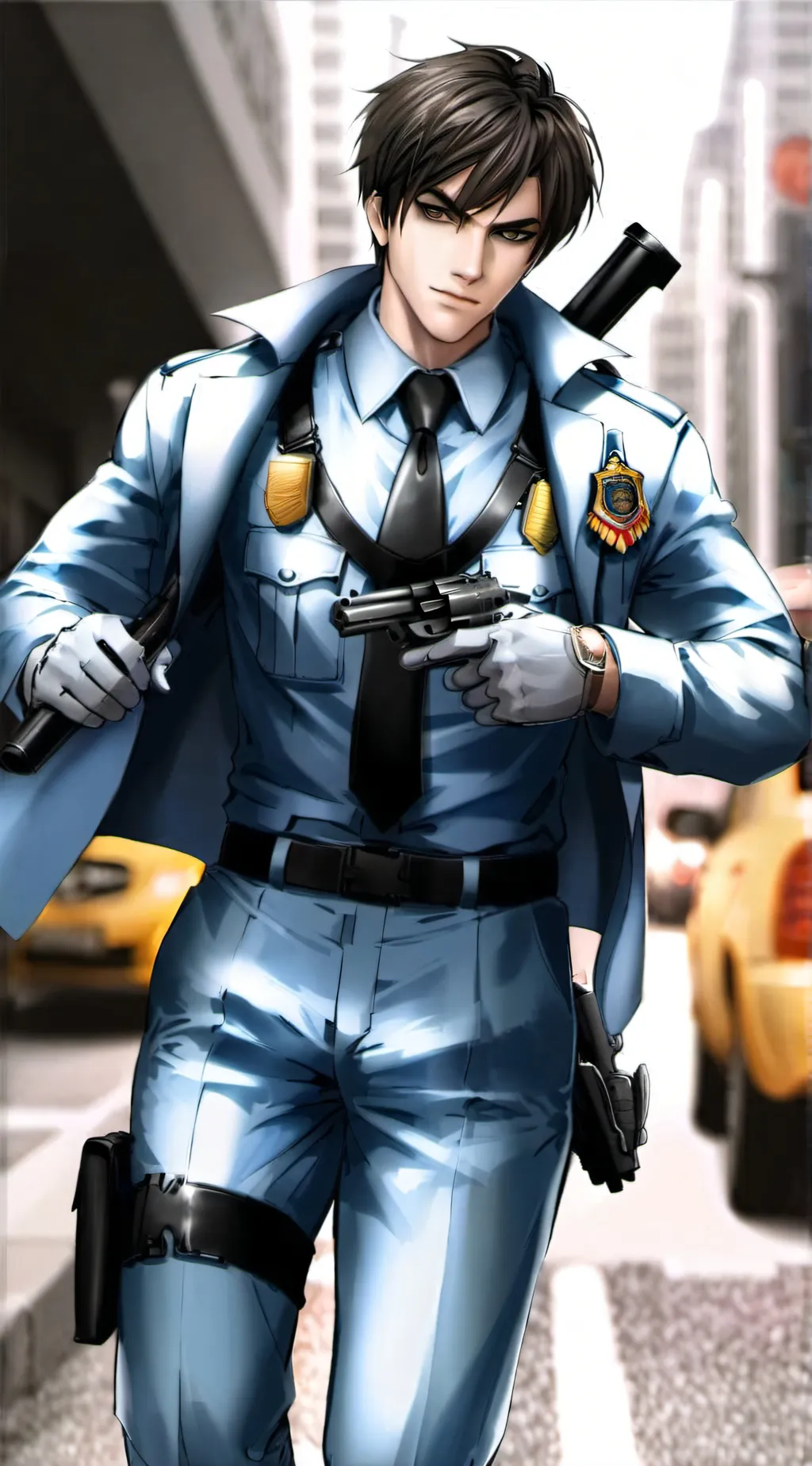 ai character: Leon  background