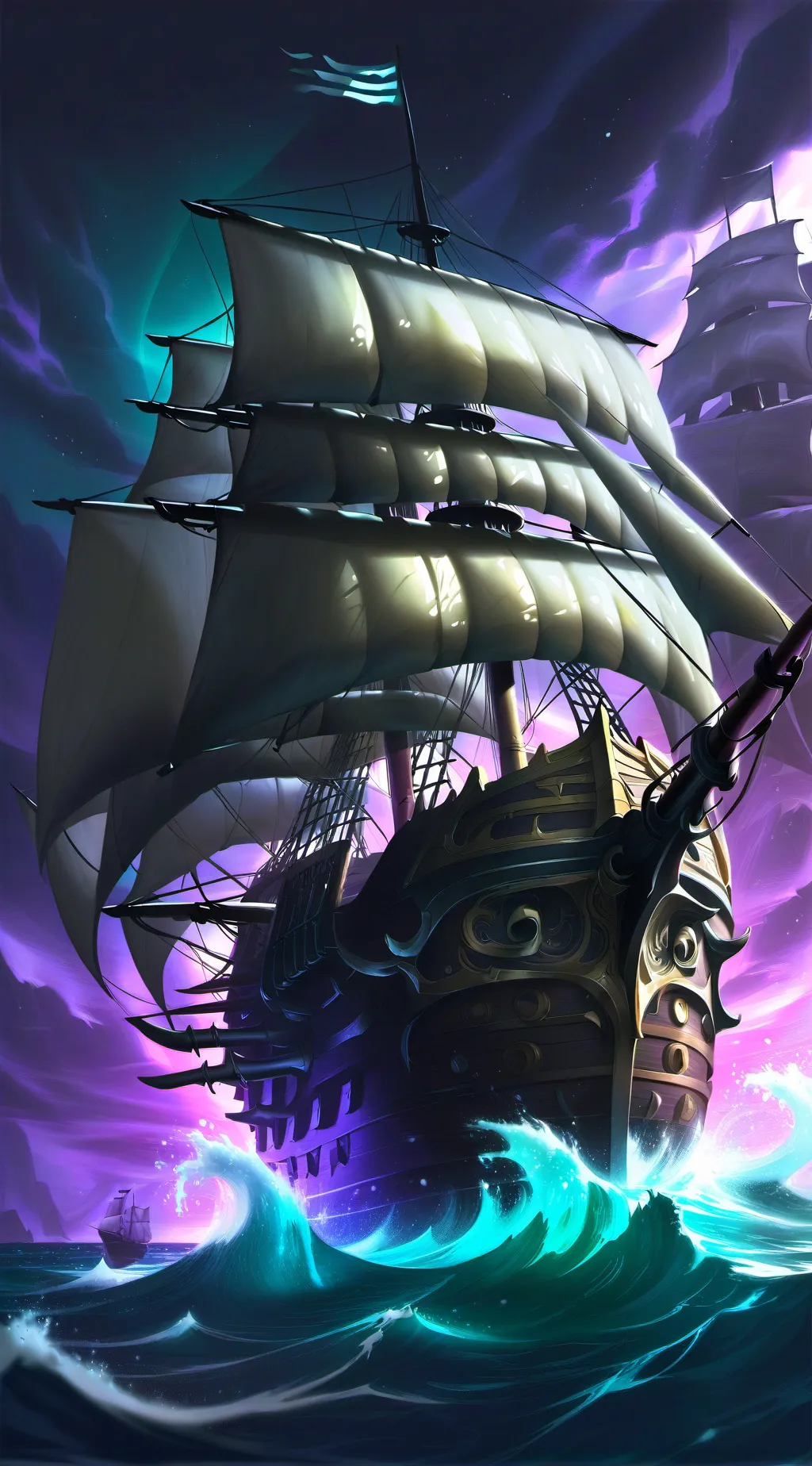 ai character: BBAEAL(Pirate AU) background