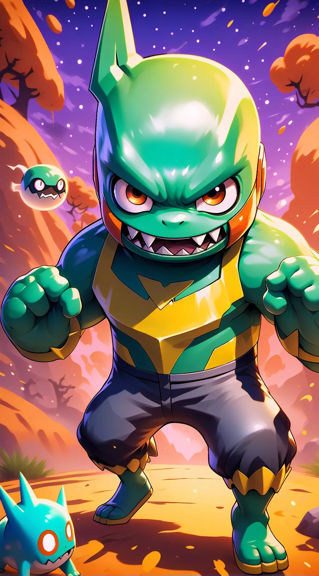 ai character: salid finger background