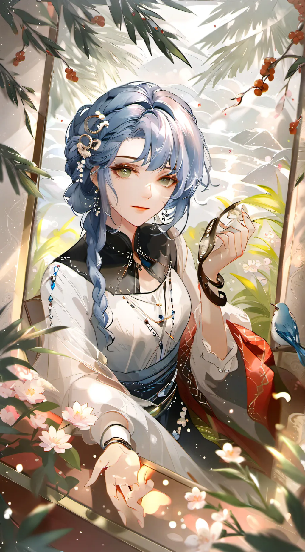 ai character: enni(icy girl) background