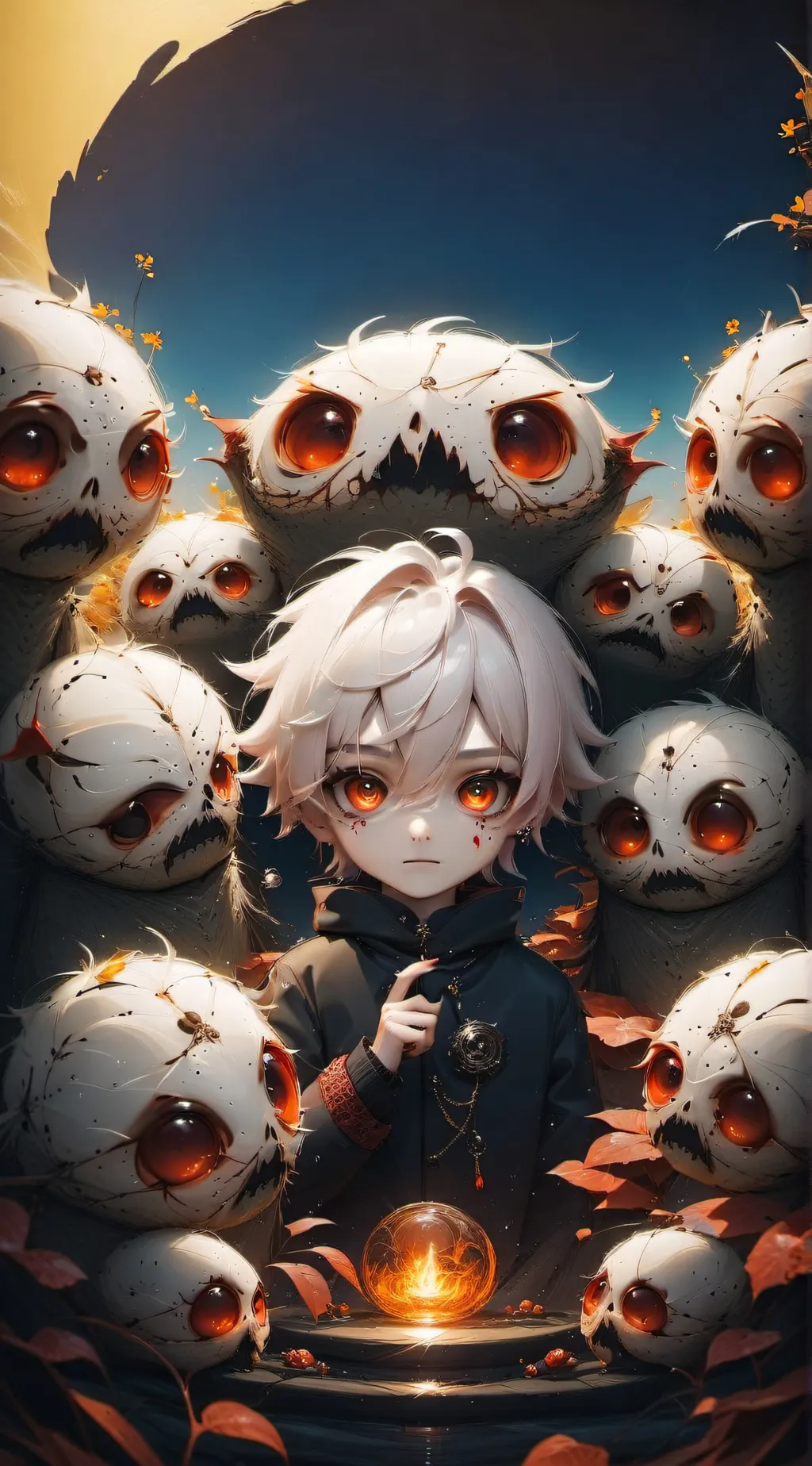 ai character: sailed fingers background