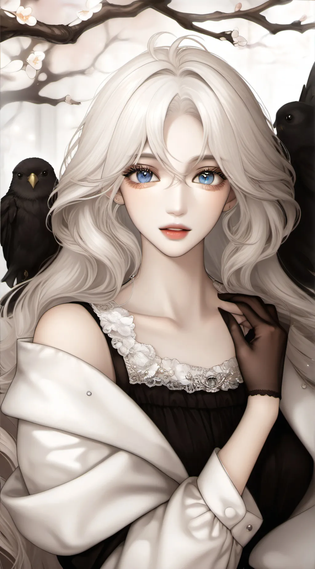 ai character: Yuki😍✨🌸🎀 background