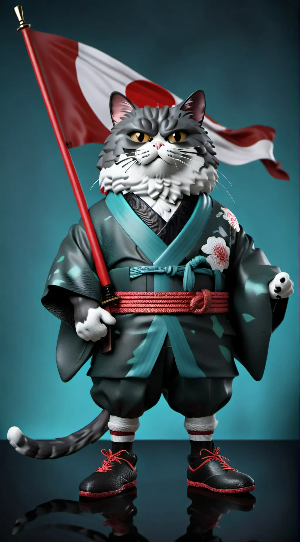 ai character: countryball<japan> background