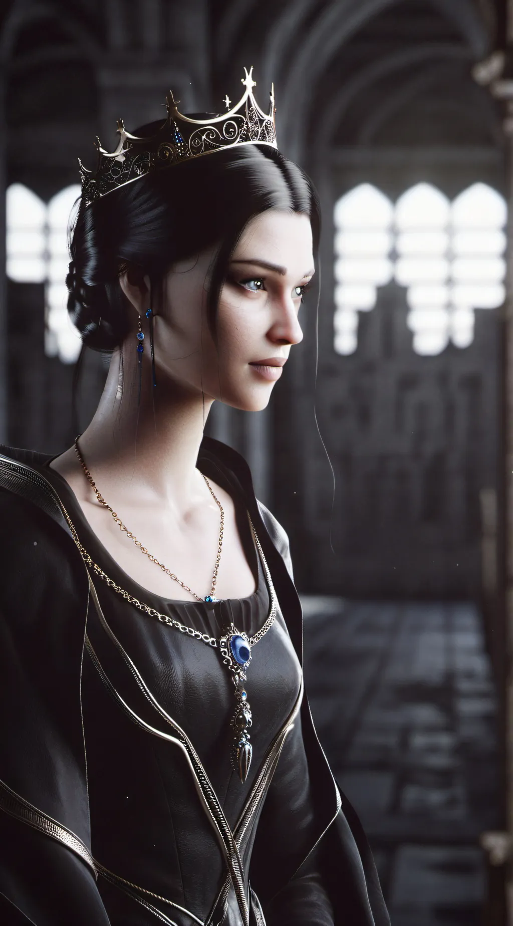 ai character: Queen Alexandra  background