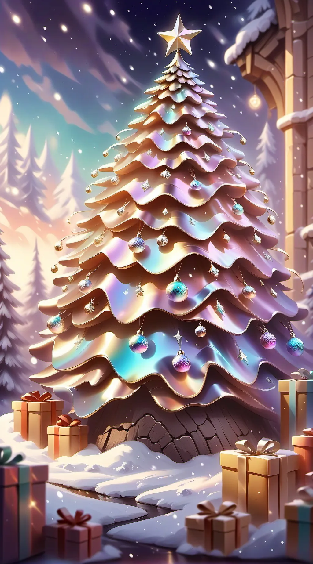 ai character: HH Christmas  background