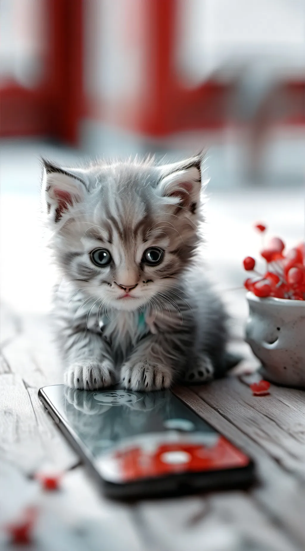 ai character: Phone kitten 2 background