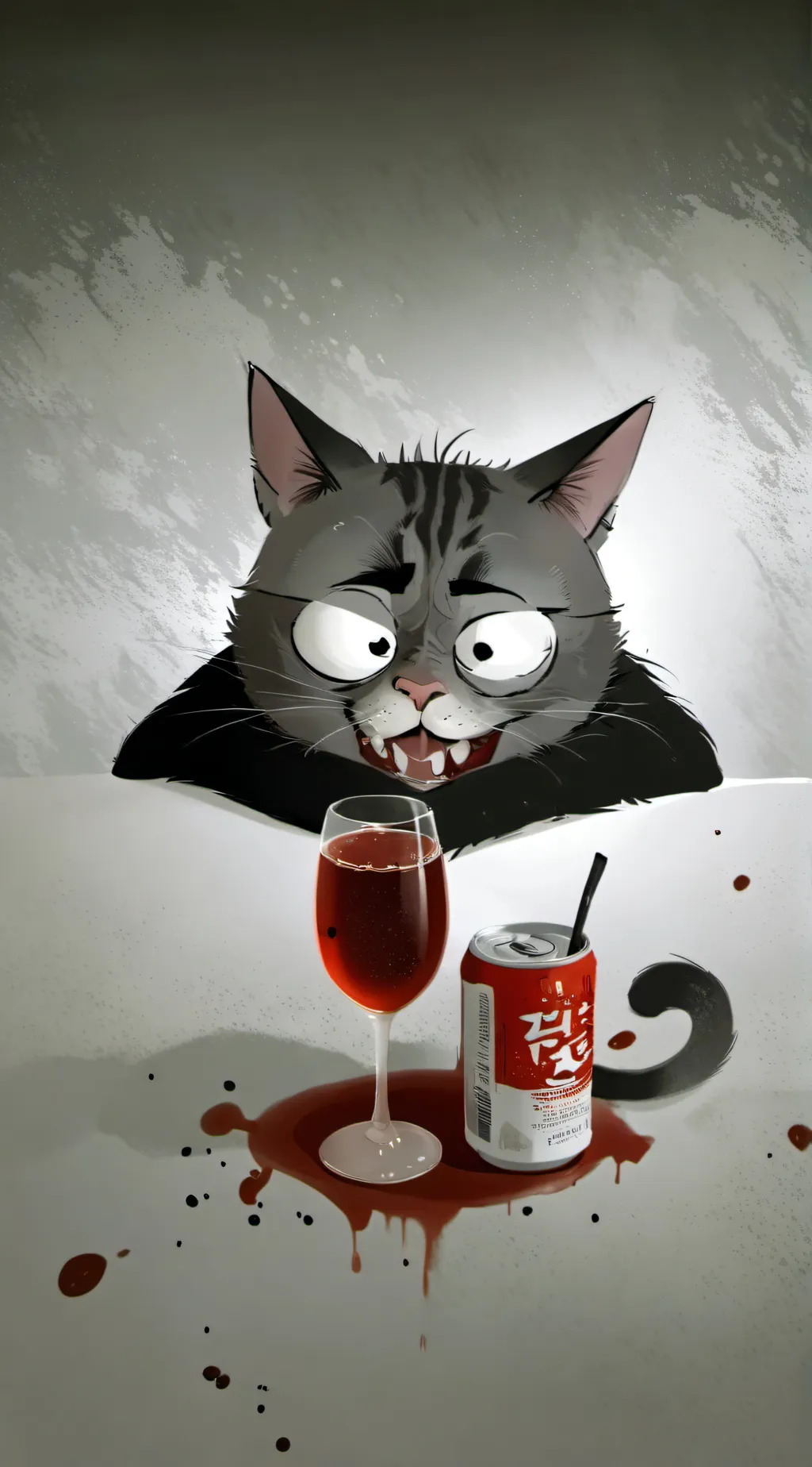 ai character: Drunk Cat background