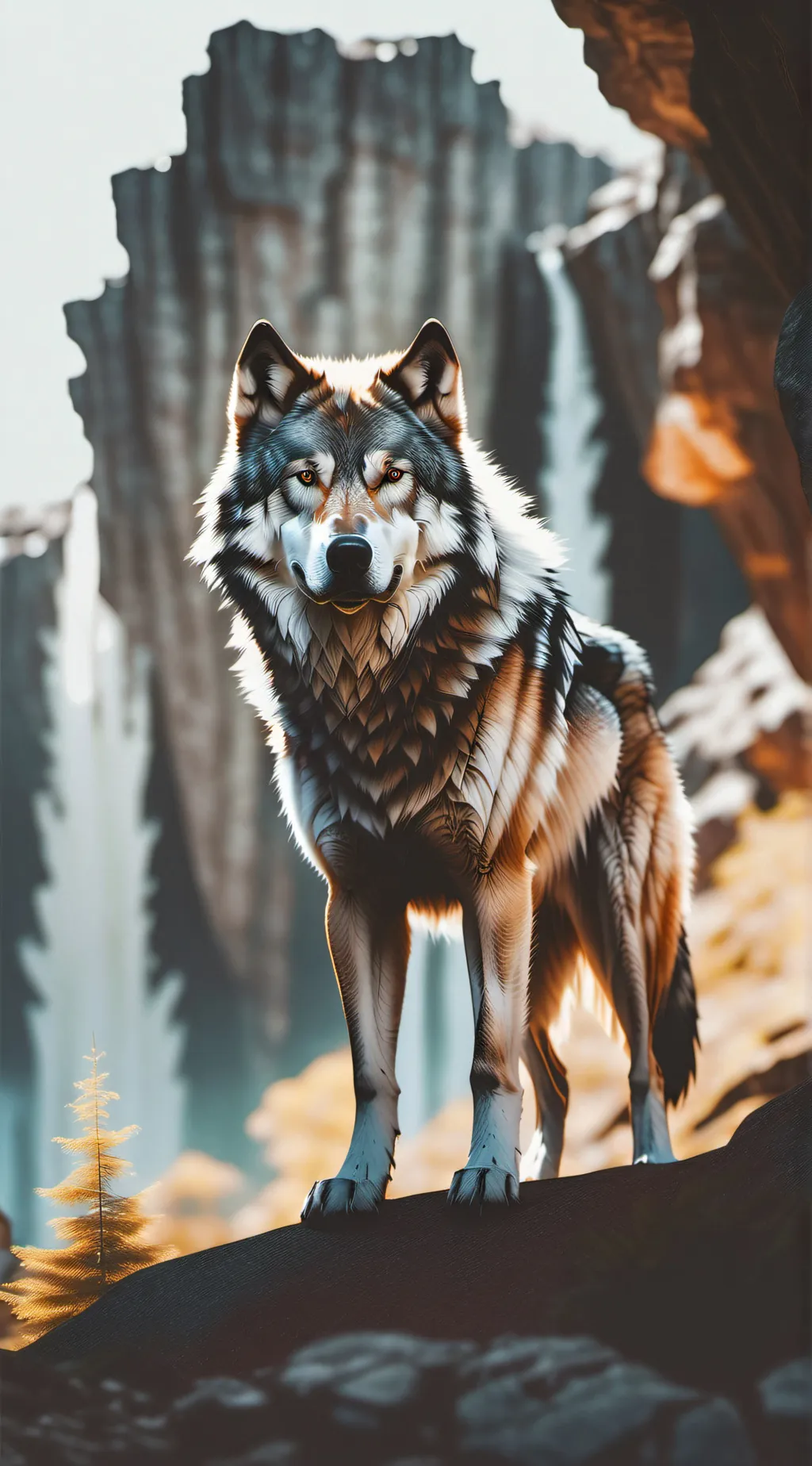 ai character: wolf background