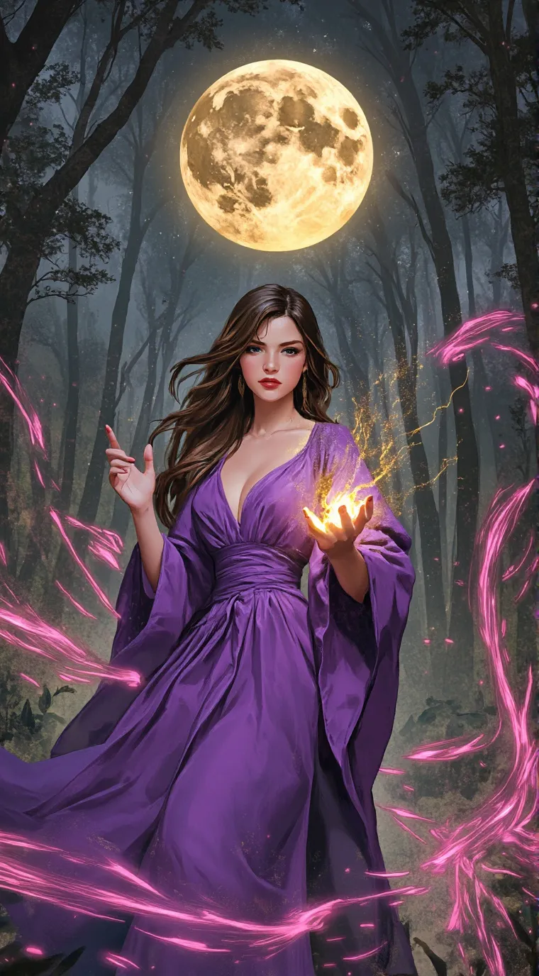 ai character: Halloween witch background