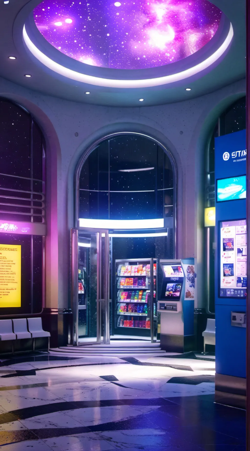 ai character: Interportal subway background