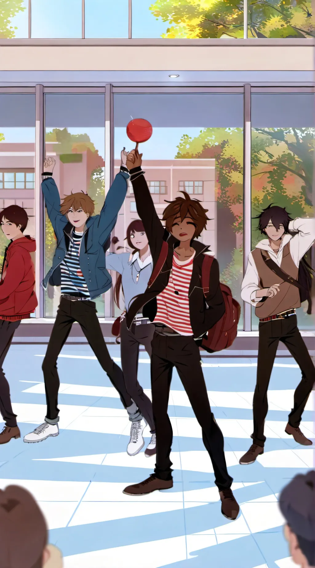 ai character: The friend group 3 background