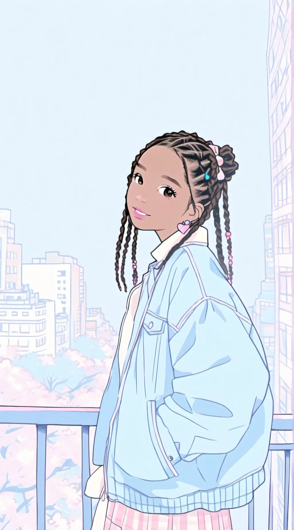 ai character: Skai  background