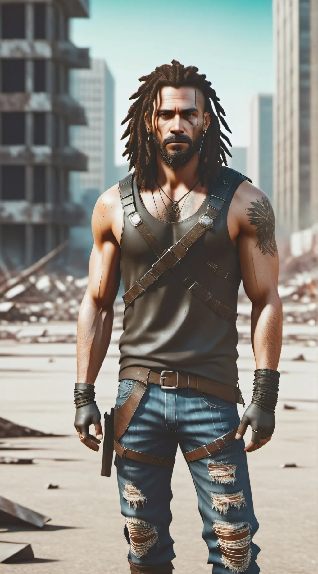 ai character: Ash  background