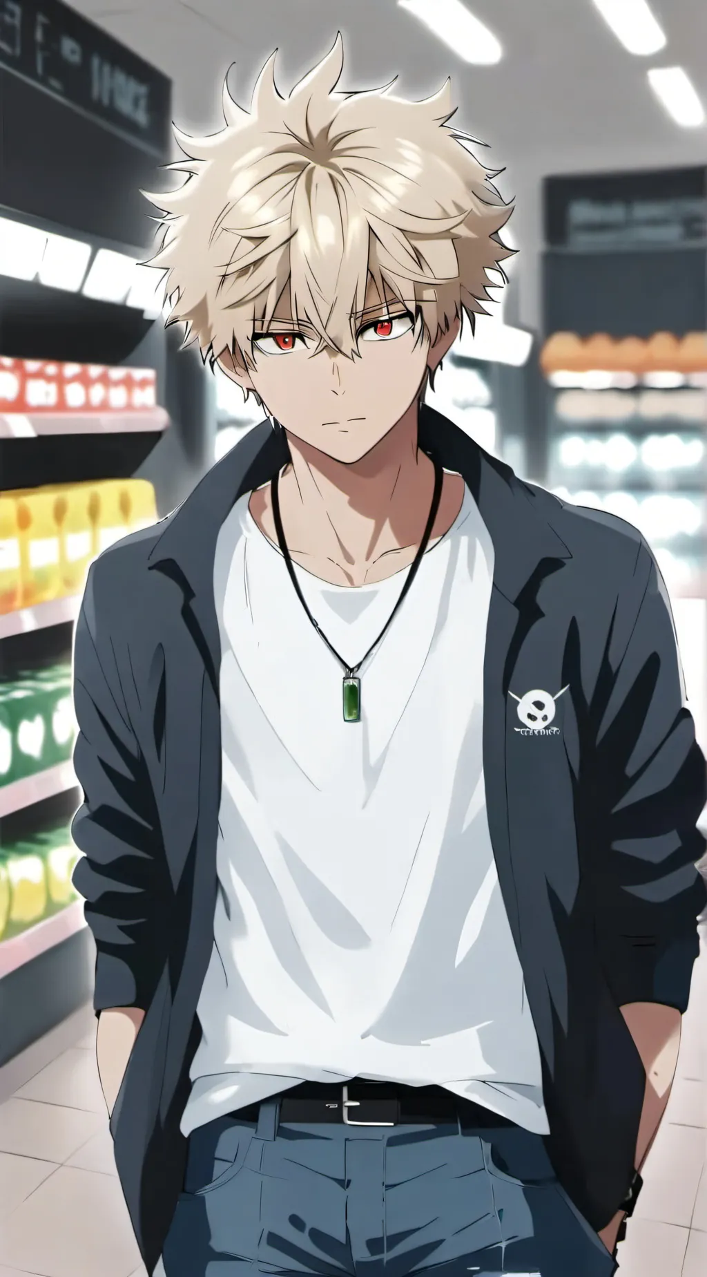 ai character: Katsuki Bakugo  background
