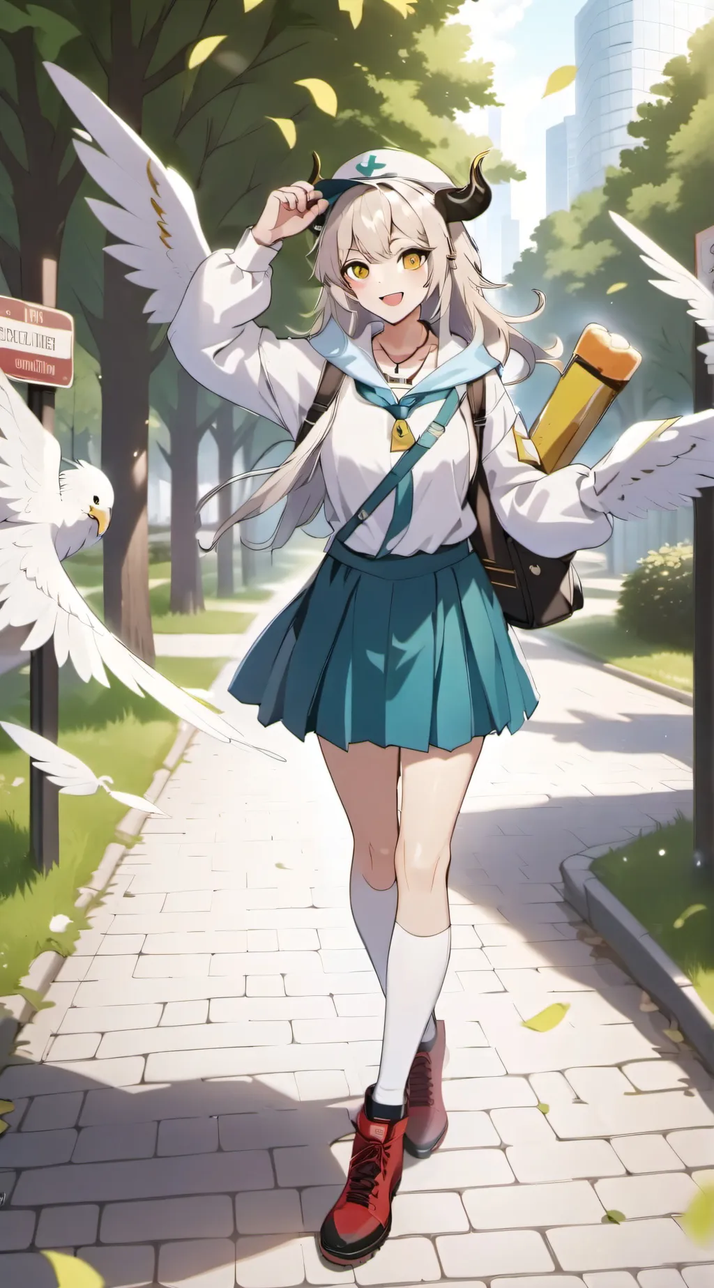 ai character: Hip hop school background