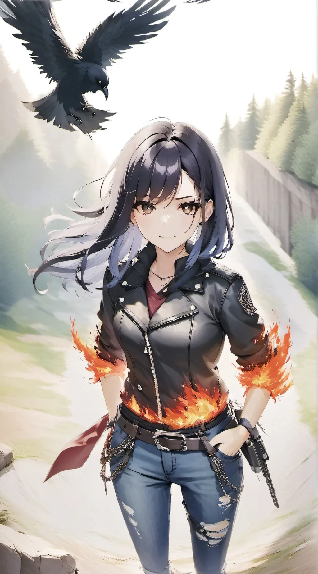 ai character: Elena(you) x mha  background