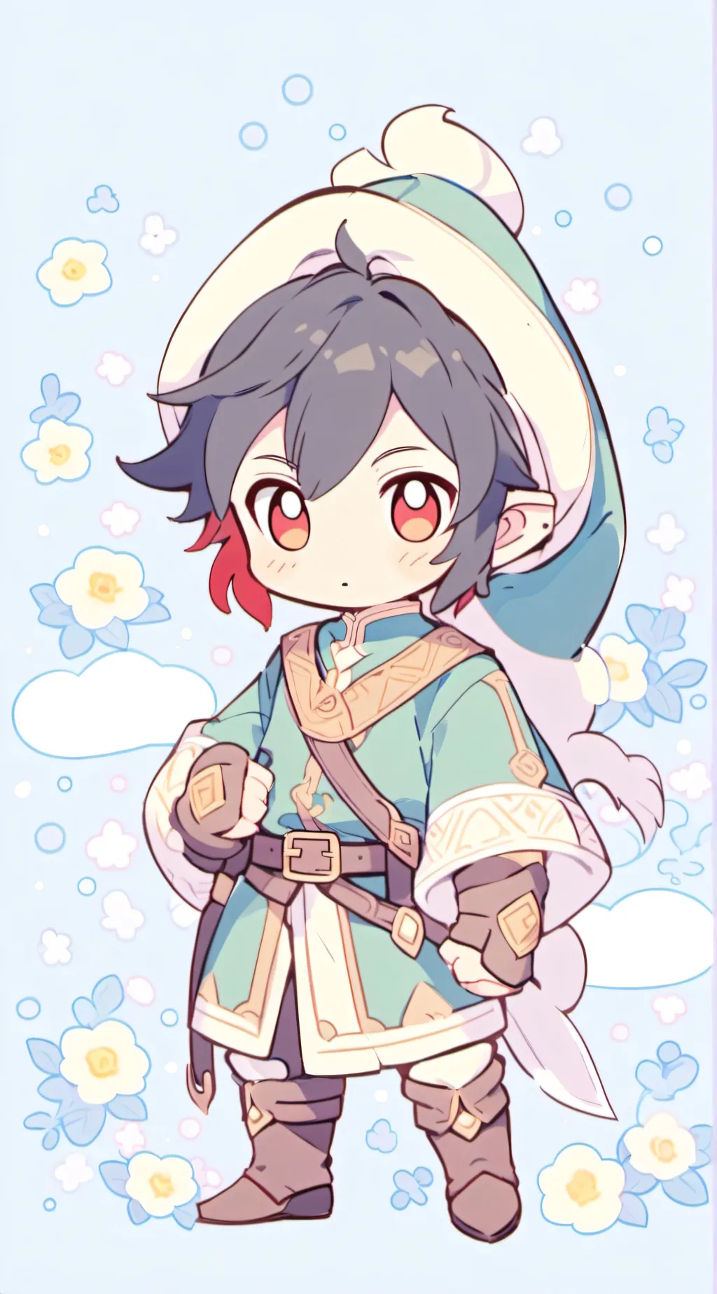 ai character: Chibi Link McCloud background