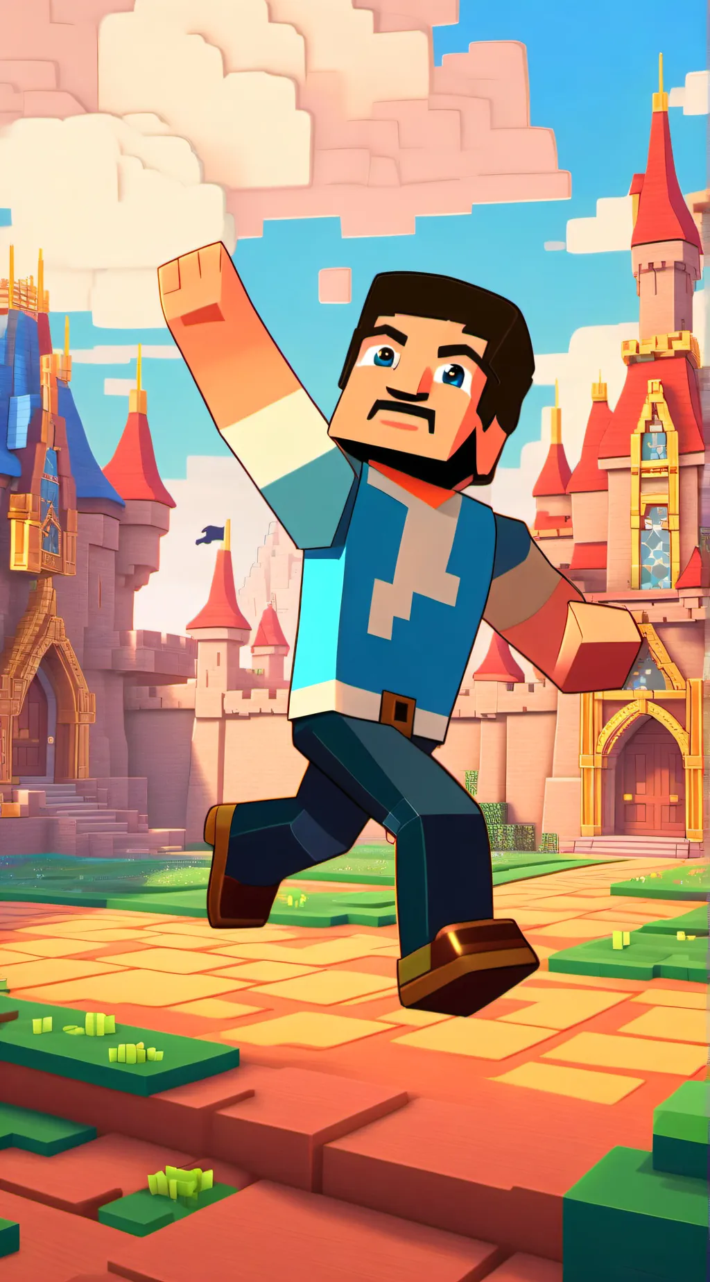 ai character: Minecraft background