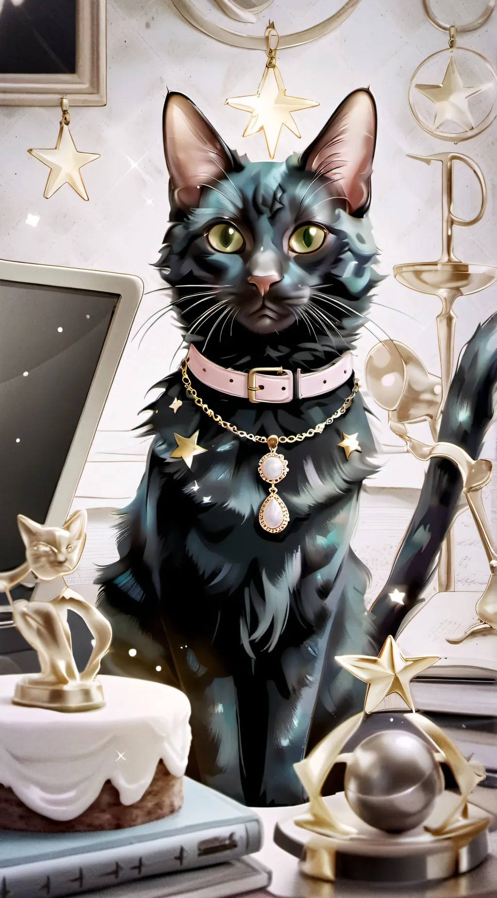 ai character: Starry Nightshade background