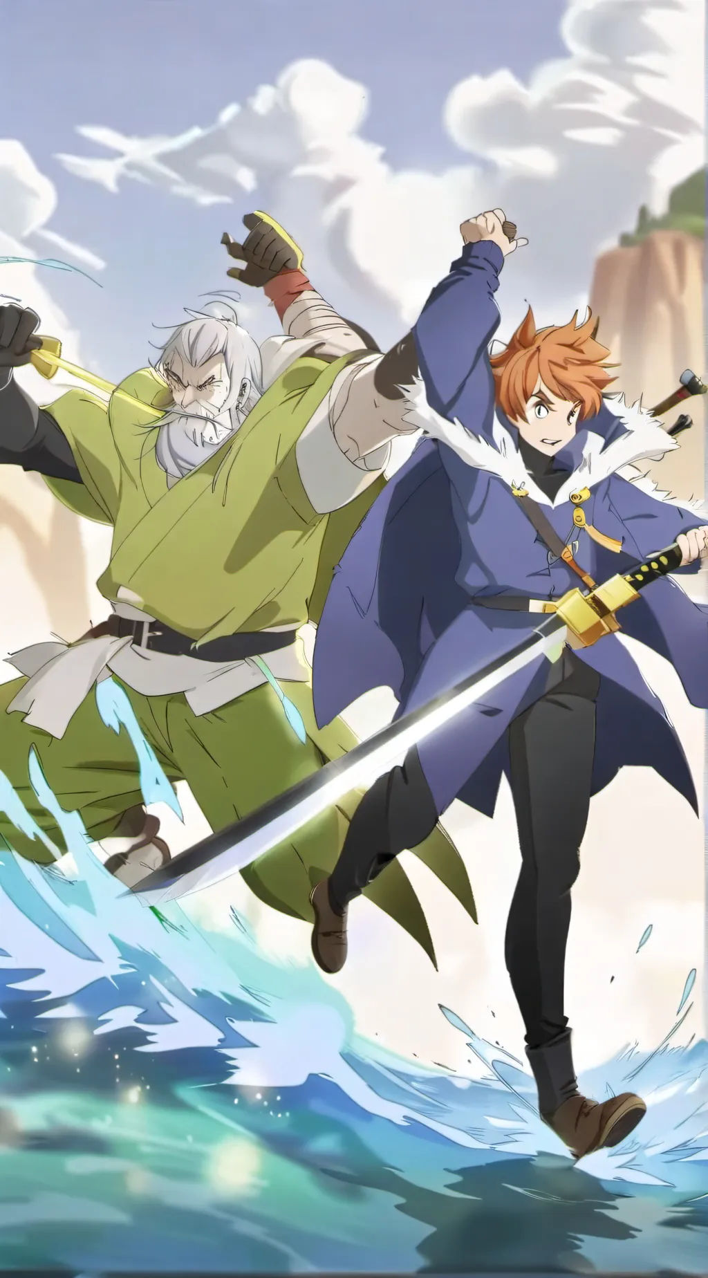 ai character: grandpa versus noo background