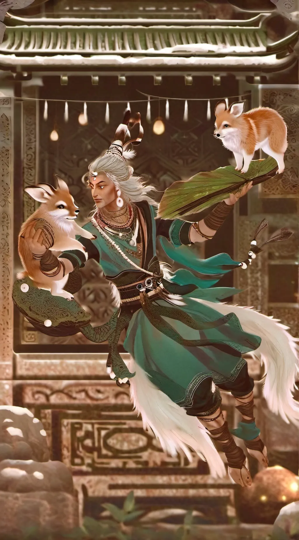 ai character: 🍃therian hang🦊 background