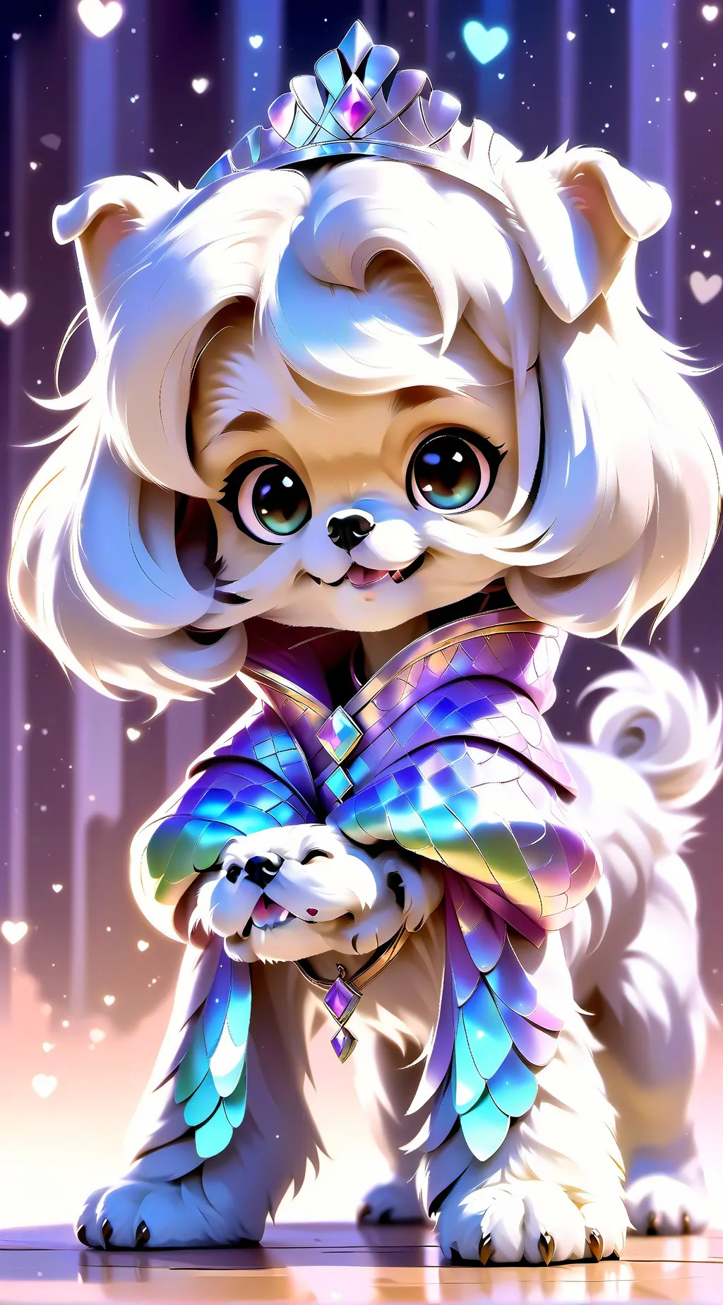 ai character: Maxine poodle background