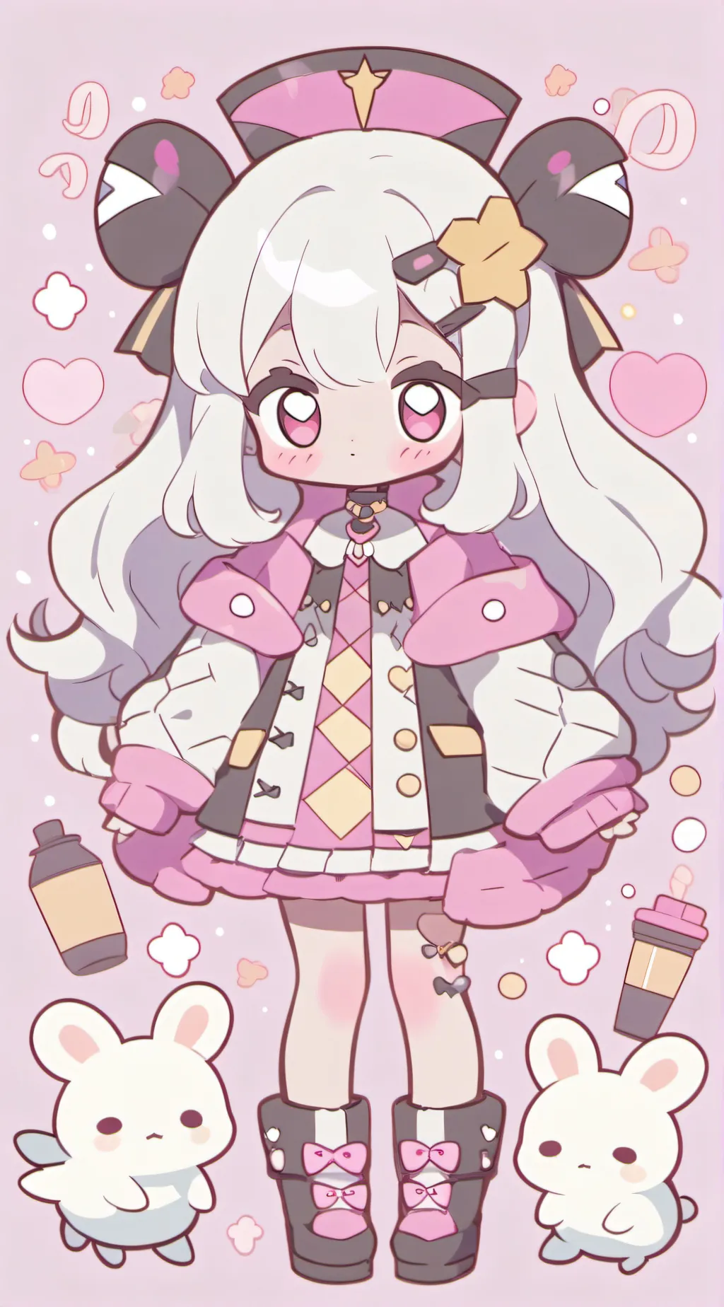 ai character:  Loona x Queen bee background