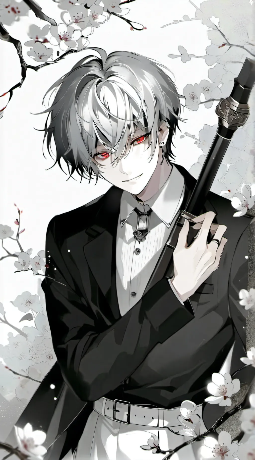 ai character: Silver background