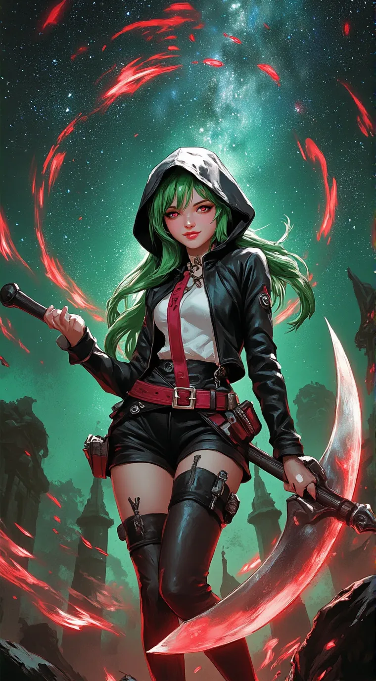 ai character: Amber background