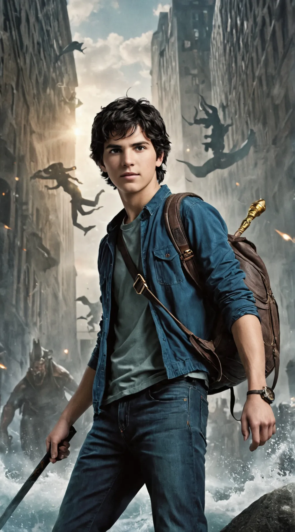 ai character: Percabeth+Grover background